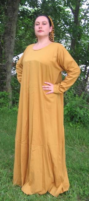 Image of Cotton long sleeve gown